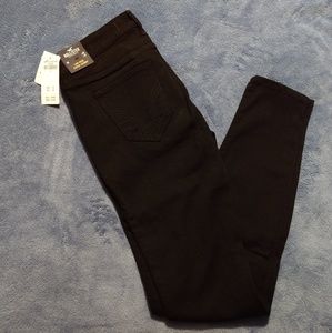 Hollister low rise super skinny black jeans